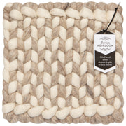 Heirloom - Braid Felt Wool Trivet - Flint - view 3