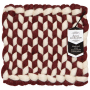 Heirloom - Braid Felt Wool Trivet - Garnet Home & Kitchen