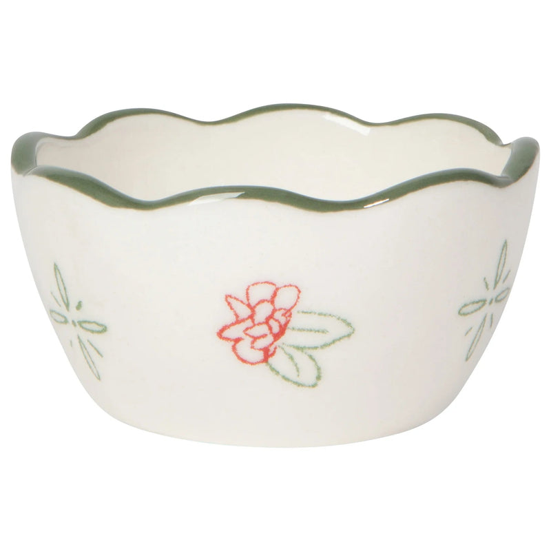 Heirloom - Camellia Stoneware Nesting Bowls Set of 4 Assorted Home & Kitchen