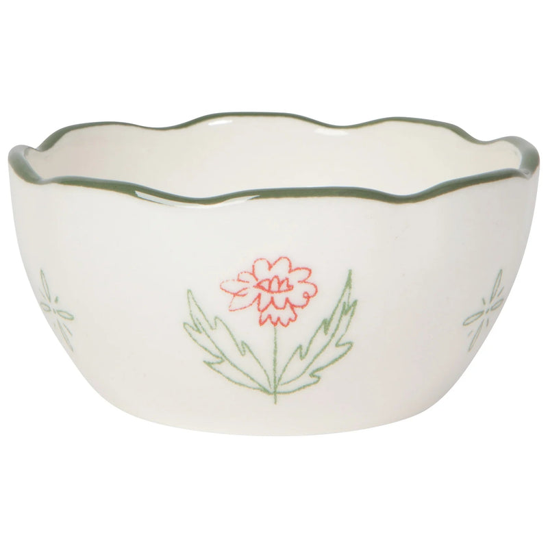 Heirloom - Camellia Stoneware Nesting Bowls Set of 4 Assorted Home & Kitchen