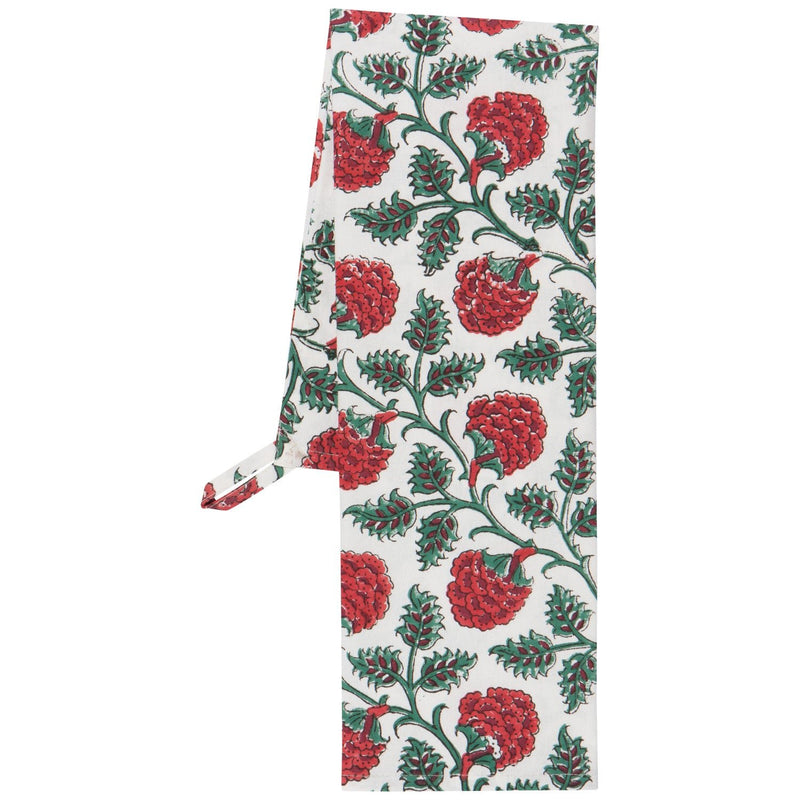Heirloom - Carnation Block Print Dishtowel Home & Kitchen