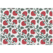 Heirloom - Carnation Block Print Placemats Set of 4 Home & Kitchen