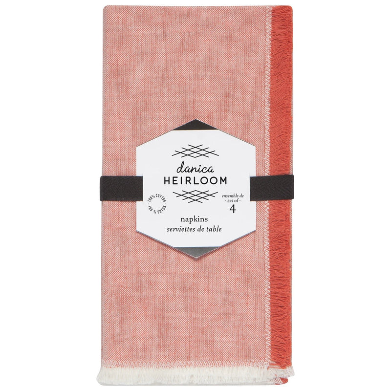 Heirloom - Clay Chambray Napkins Set of 4 Home & Kitchen