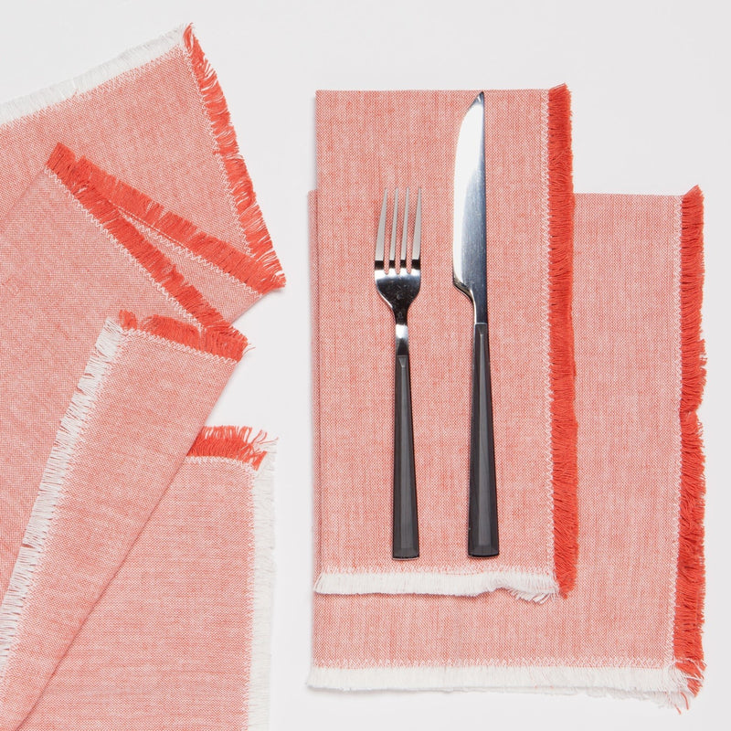 Heirloom - Clay Chambray Napkins Set of 4 Home & Kitchen
