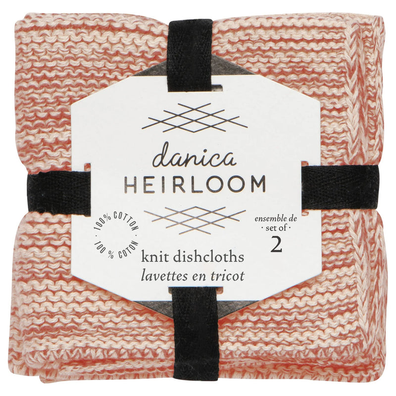 Heirloom - Clay Knit Dishcloths Set of 2 Home & Kitchen