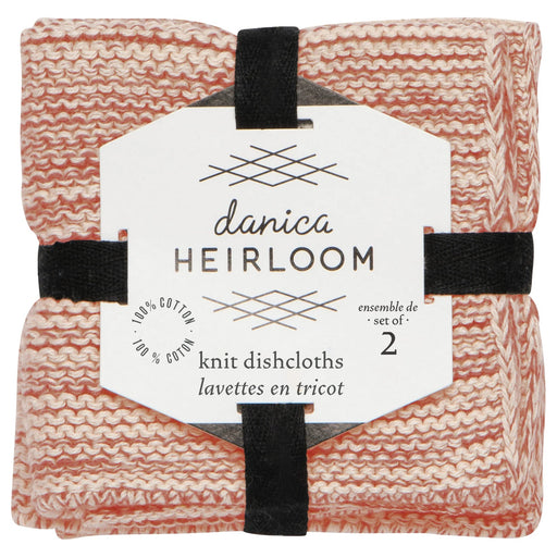 Heirloom - Clay Knit Dishcloths Set of 2 Home & Kitchen