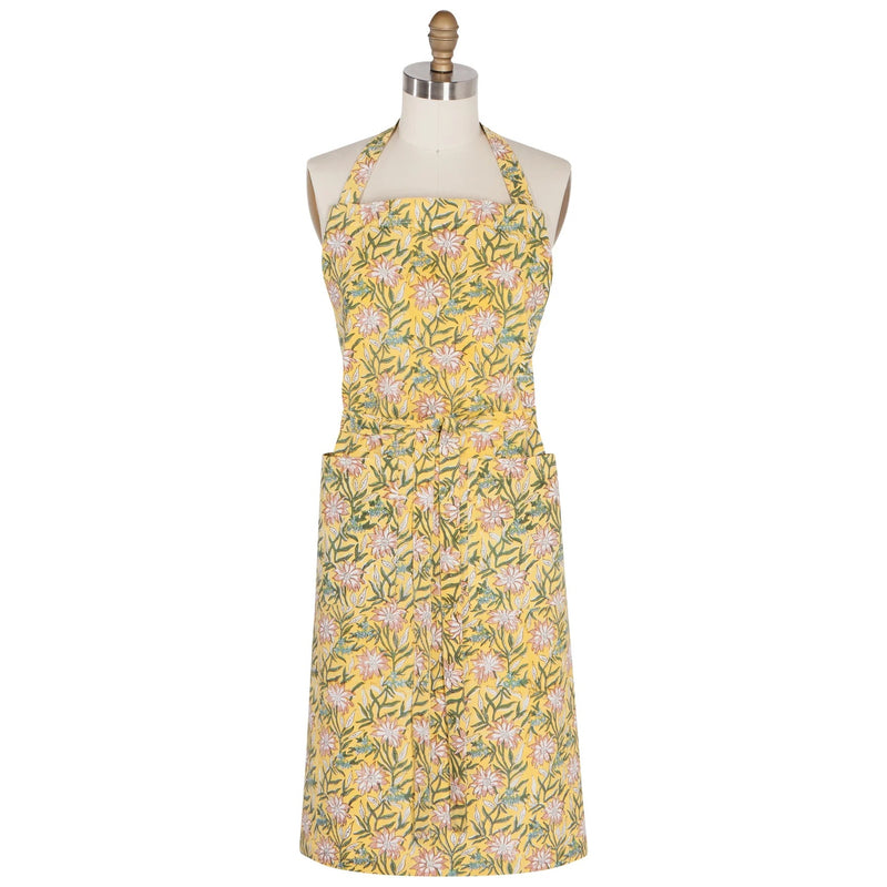Heirloom - Clematis Block Print Apron Home & Kitchen