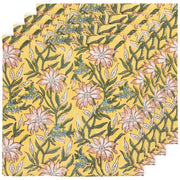 Heirloom - Clematis Block Print Napkins Set of 4 Home & Kitchen