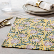 Heirloom - Clematis Block Print Placemats Set of 4 Home & Kitchen