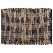 Heirloom - Cooper Black Leather Chind Rug 2 x 3 ft Home & Kitchen