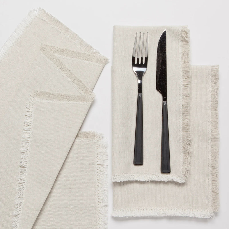 Heirloom - Dove Gray Chambray Napkins Set of 4 Home & Kitchen