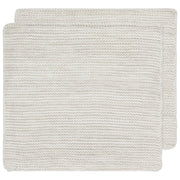 Heirloom - Dove Gray Knit Dishcloths Set of 2 Home & Kitchen