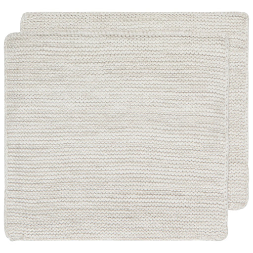 Heirloom - Dove Gray Knit Dishcloths Set of 2 Home & Kitchen