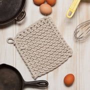 Heirloom - Dove Gray Knit Potholder Home & Kitchen