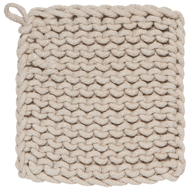 Heirloom - Dove Gray Knit Potholder Home & Kitchen