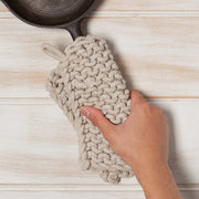 Heirloom - Dove Gray Knit Potholder Home & Kitchen
