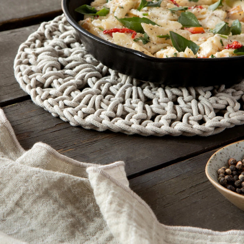 Heirloom - Dove Gray Knotted Trivet Home & Kitchen