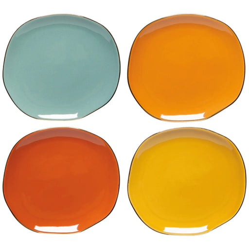 Heirloom - Dune Pebble Appetizer Plates Set of 4 Home & Kitchen