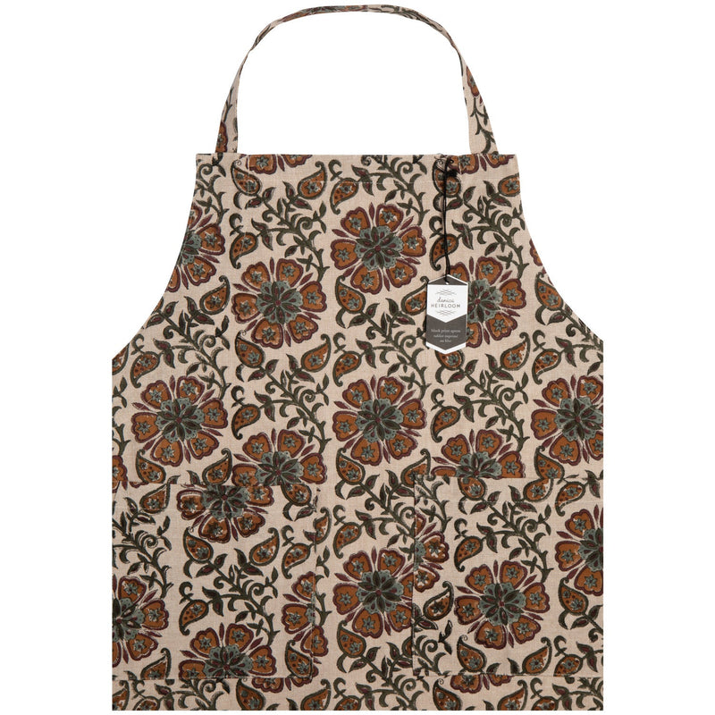 Heirloom - Elysian Block Print Apron Home & Kitchen