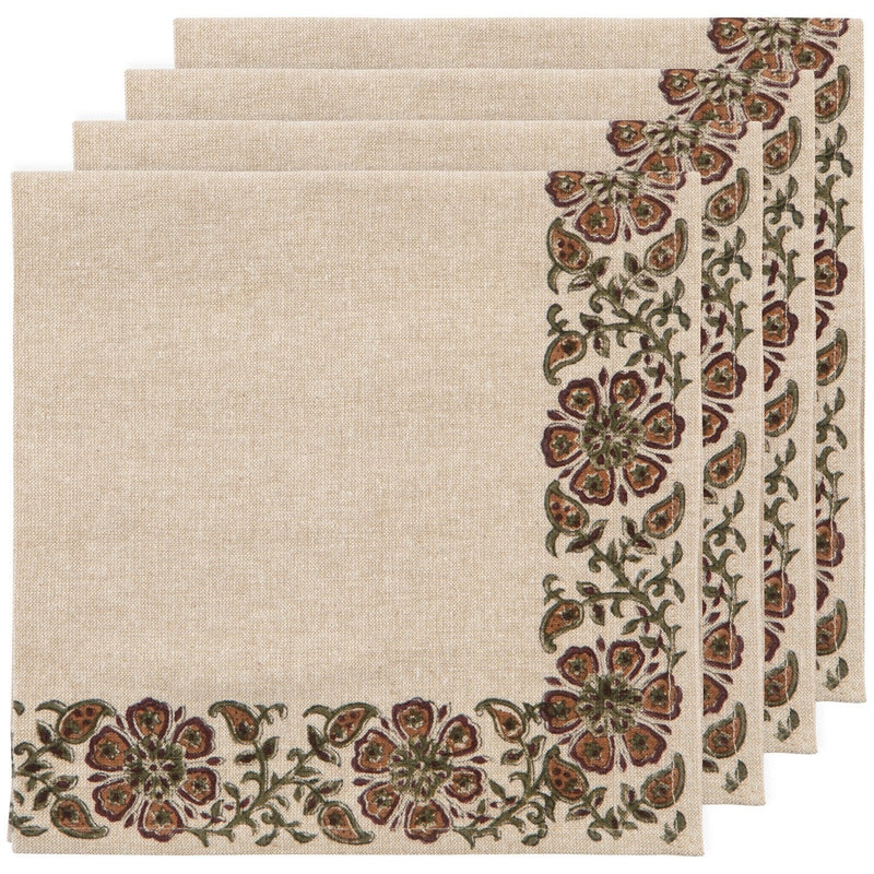Heirloom - Block Print Napkins (Set of 4) - Elysian