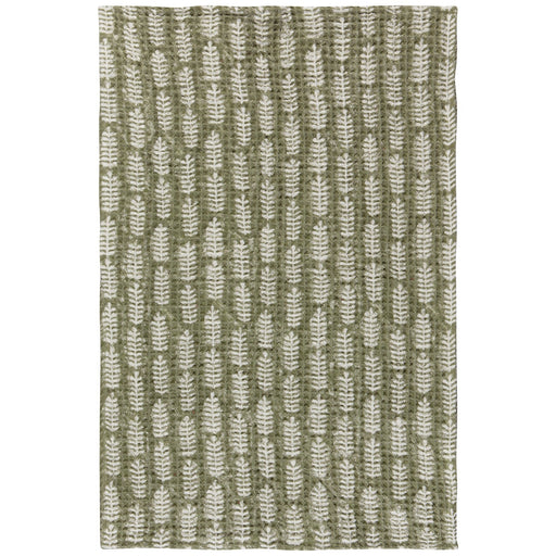 Heirloom - Fern Block Print Waffle Dishtowel Home & Kitchen