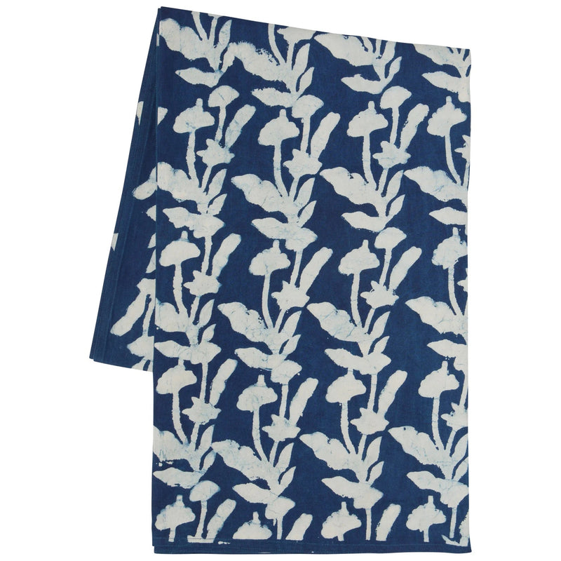 Heirloom - Flourish Block Print Tablecloth 90 x 60 inch Home & Kitchen