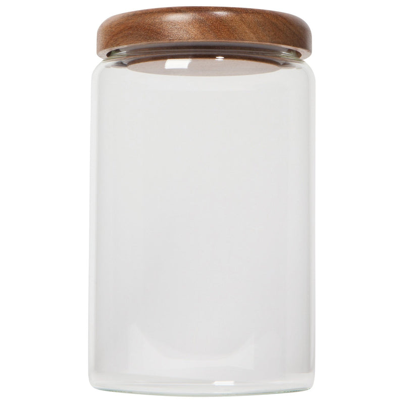 Heirloom - Glass Jar with Acacia wood lid - 32 oz Home & Kitchen