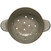Heirloom - Gray Stoneware Fruit Bowl 7 inch Home & Kitchen