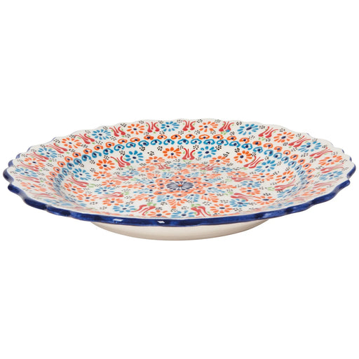 Heirloom - Hand - painted Turkish 12 inch Plate - Evani White Home & Kitchen