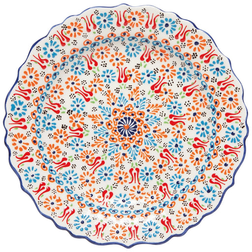 Heirloom - Hand - painted Turkish 12 inch Plate - Evani White Home & Kitchen