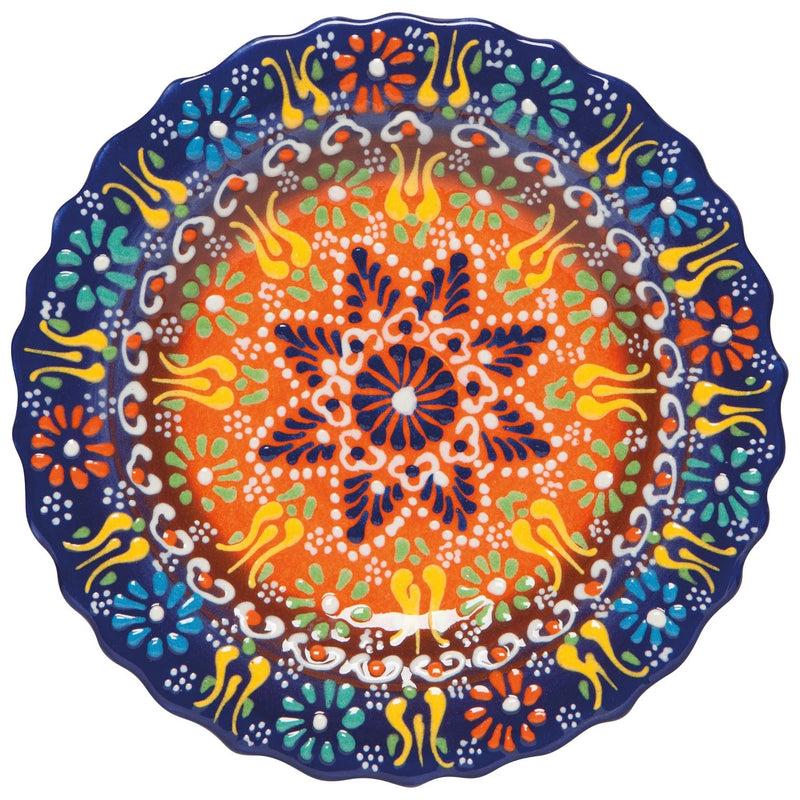 Heirloom - Hand - painted Turkish 7.5 inch Plate - Evani Azure Home & Kitchen