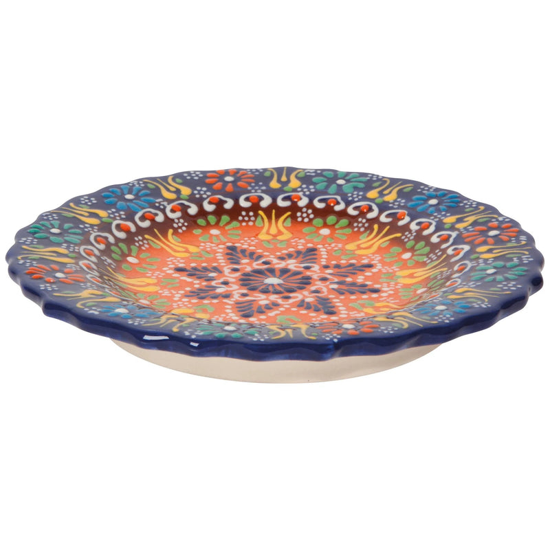 Heirloom - Hand - painted Turkish 7.5 inch Plate - Evani Azure Home & Kitchen