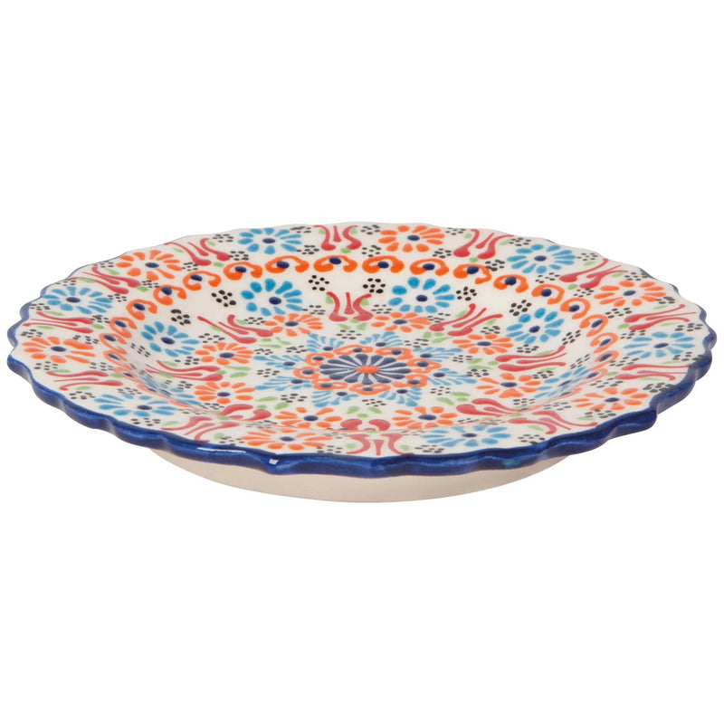 Heirloom - Hand - painted Turkish 7.5 inch Plate - Evani White Home & Kitchen