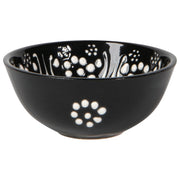 Heirloom - Hand - painted Turkish Bowl 3.5 inch - Evani Black Home & Kitchen