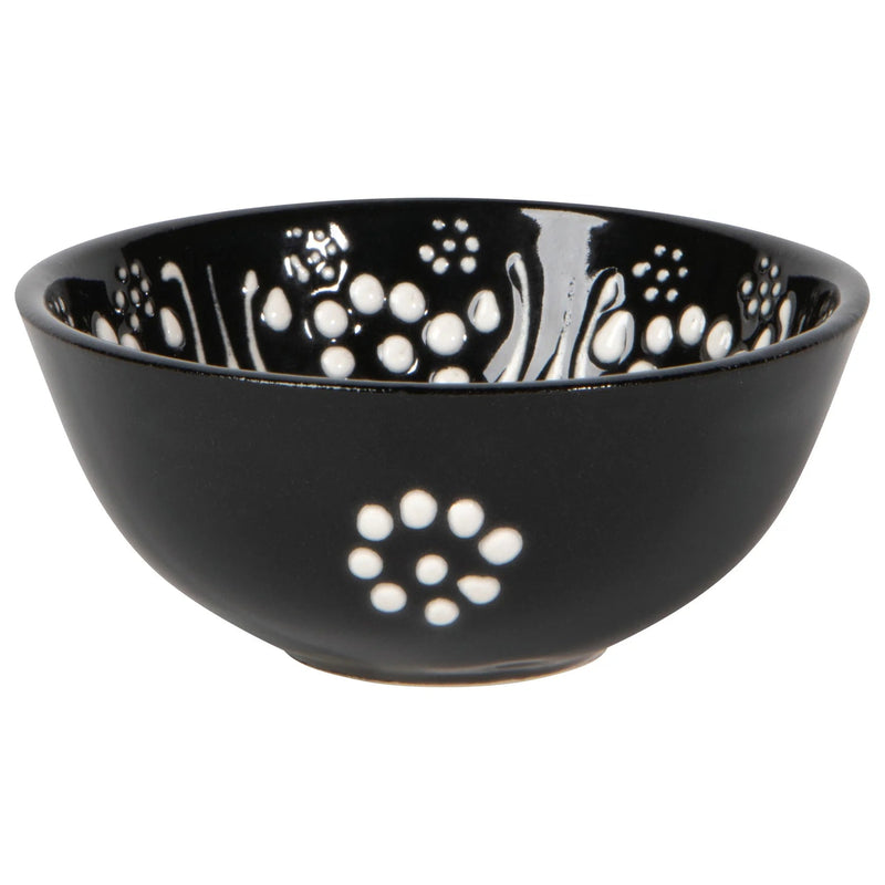 Heirloom - Hand - painted Turkish Bowl 3.5 inch - Evani Black Home & Kitchen
