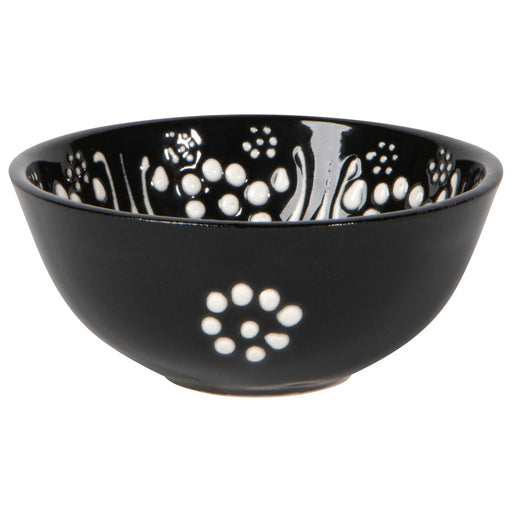 Heirloom - Hand - painted Turkish Bowl 3.5 inch - Evani Black Home & Kitchen