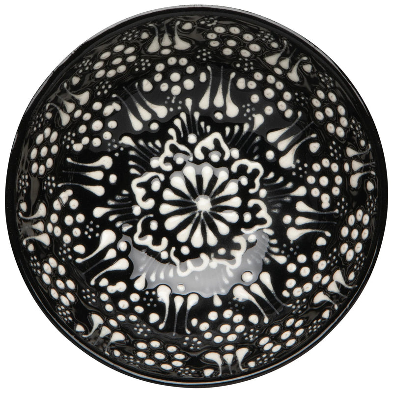 Heirloom - Hand - painted Turkish Bowl 5 inch - Evani Black Home & Kitchen