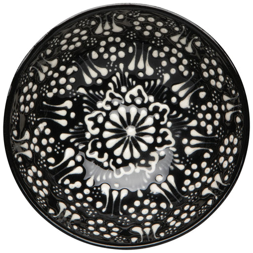 Heirloom - Hand - painted Turkish Bowl 5 inch - Evani Black Home & Kitchen