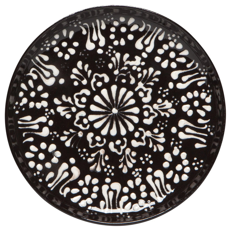 Heirloom - Hand - painted Turkish Dish - Evani Black Home & Kitchen