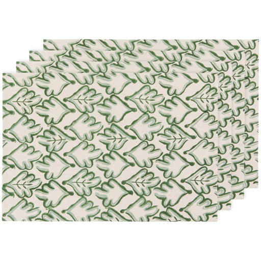 Heirloom - Hedge Block Print Placemats Set of 4 Home & Kitchen