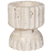 Heirloom - Iona Travertine Candle Holder Short Home & Kitchen