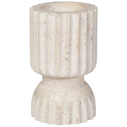 Heirloom - Iona Travertine Candle Holder Tall Home & Kitchen