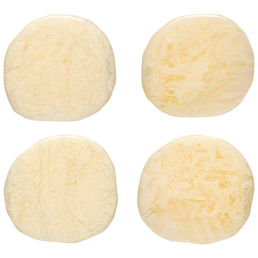 Heirloom - Ivory - Resin Coasters Set of 4 Home & Kitchen