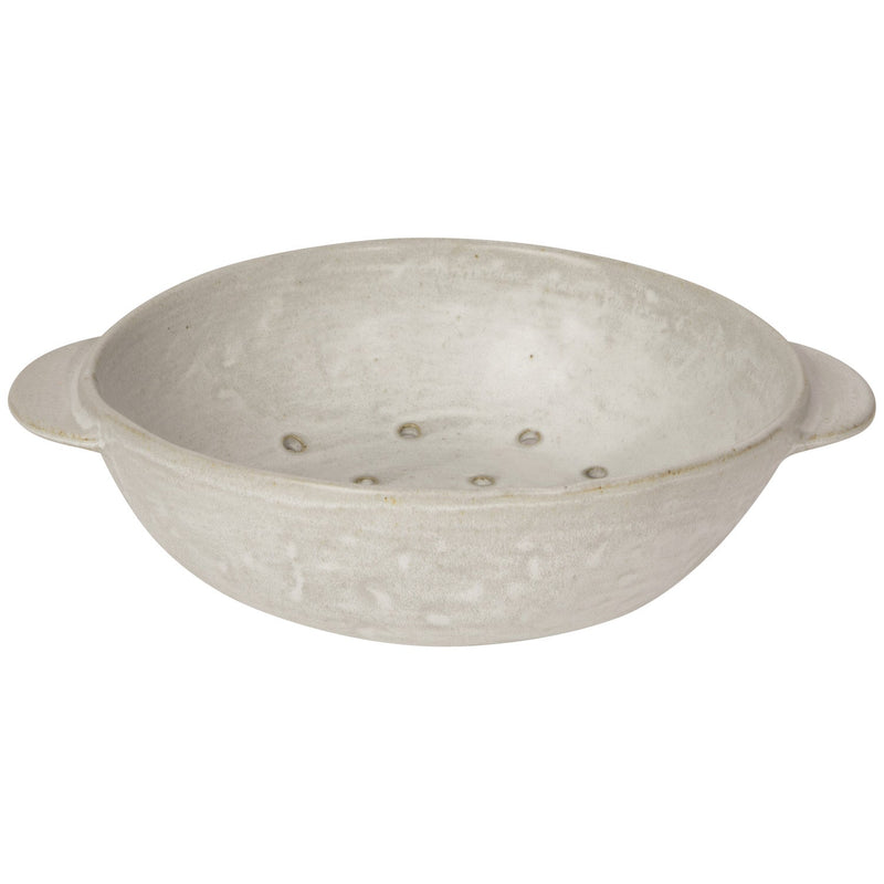 Heirloom - Ivory Stoneware Fruit Bowl 9 inch Home & Kitchen