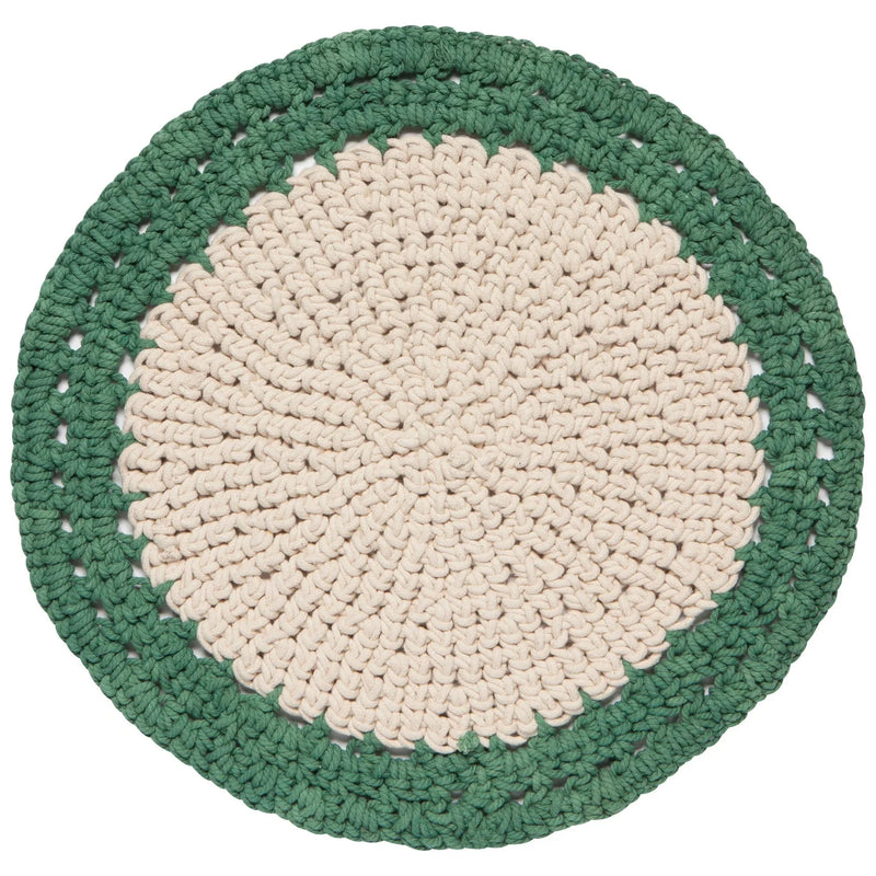 Heirloom - Jade Aura Hand-Knotted Placemat - view 2