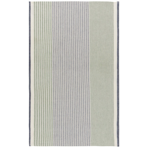 Heirloom - Jade Green Array Stripe Dishtowel Set of 2 Home & Kitchen