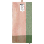 Heirloom - Jade Green Array Stripe Dishtowel Set of 2 Home & Kitchen