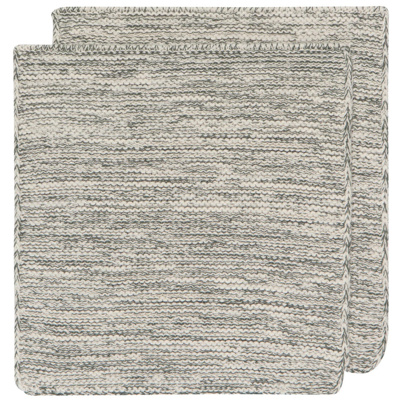 Heirloom - Jade Green Knit Dishcloths Set of 2 Home & Kitchen