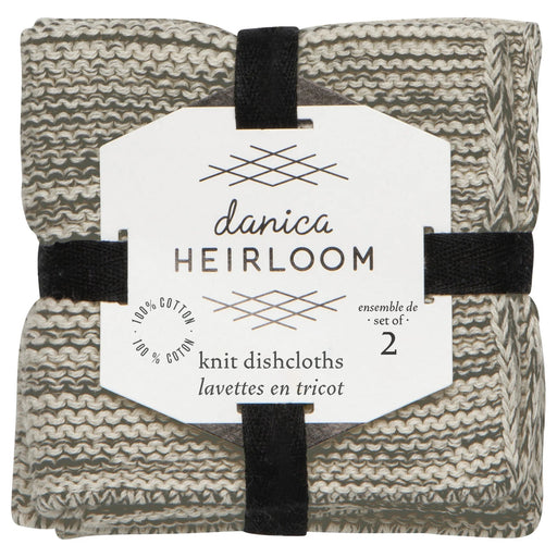 Heirloom - Jade Green Knit Dishcloths Set of 2 Home & Kitchen