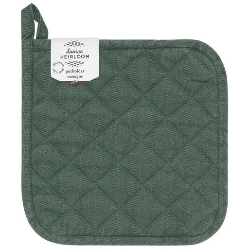 Heirloom - Jade Green Stonewash Potholder Home & Kitchen